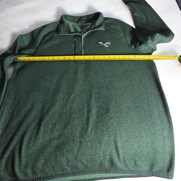 Cutter & Buck Green Quarter-Zip Fleece with Embroidered Eagle - Picture 7 of 12